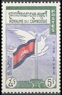Cambodian Flag and Dove