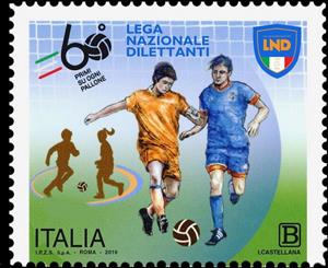 Stamp, National Amateur Football League, Italy,  , Football (Soccer), Sports