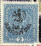 Austria Stamps Overprinted "ČESKO-SLOVENSKÝ STÁT" and Lion