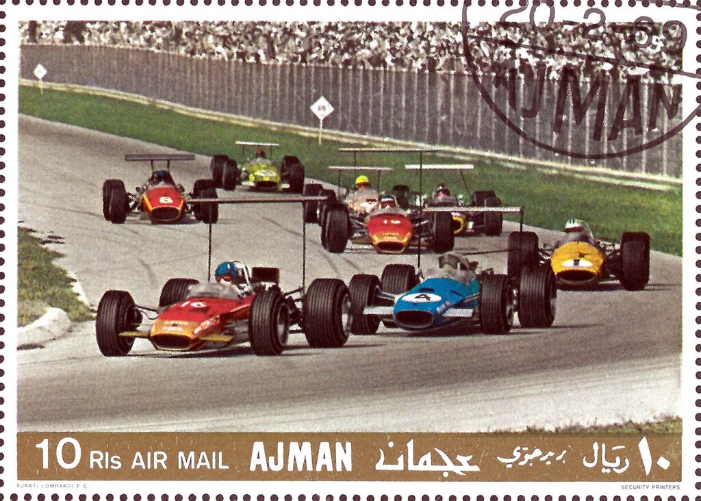 Racing cars on the track