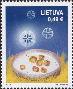 Stamp, Christmas 2019, Lithuania,  , Christmas