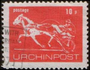 Stamp, Urchin Post, Personalized and Private Mail Stamps,  , Equestrianism and horse riding, Postal Services