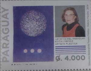 Stamp, Centenary of birth of Edith Jiménez, Artist, Paraguay,  , Artists, Women