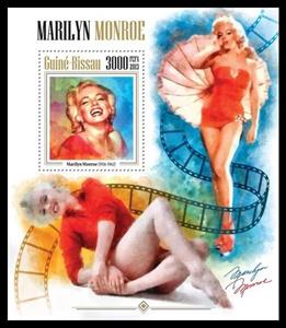 Souvenir Sheet, Marilyn Monroe, Guinea-Bissau,  , Actors, Famous People