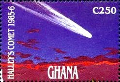 Stamp, Comet over Fisherman, Ghana,  