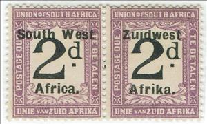 Se-tenant, 2p Pair, South-West Africa,  