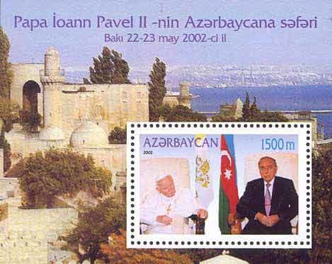 Pope Ioann Pavel II and president of Azerbaijan