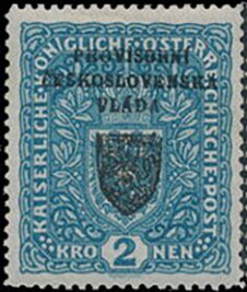 Stamp, Austria Stamps Overprinted "PROVISORNÍ ČESKOSLOVENSKÁ VLÁDA", Czechoslovakia,  , Coats of Arms
