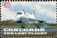 Stamp, Last Flight. Concorde, Personalized and Private Mail Stamps,  , Aircraft