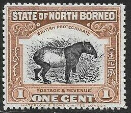 Stamp, Asian Tapir (Tapirus indicus), North Borneo,  , Animals (Fauna)
