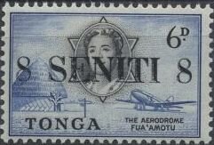 Stamp, Surcharged in Black or Red, Tonga,  , Queens