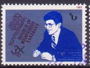 Overprinted stamps from Armenia 1993, different