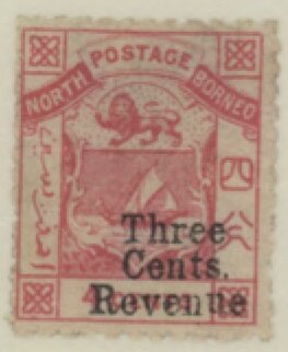 Coat of Arms Surcharged "Three Cents. Revenue"