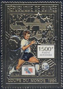 Stamp, Soccer Player, Event Emblem, Guinea,  , Football (Soccer), Sports