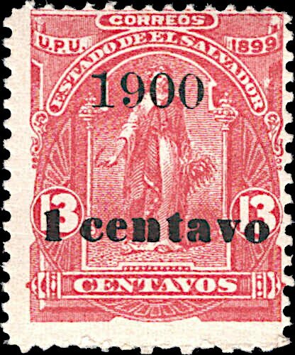 Allegory of Central American Union, Surcharged