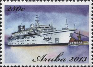 Stamp, "Freewinds", Aruba,  , Cruise Ships, Passenger-ships, Ships