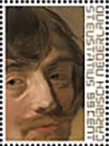 Detail of "Self-Portrait of a Man" by Frans Hals