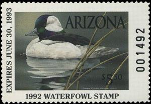 Stamp, Buffleheads, United States of America,  , Animals (Fauna), Birds, Ducks, Hunting
