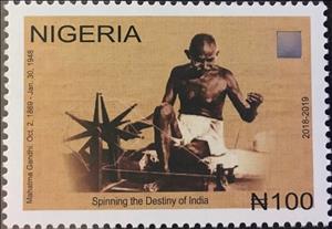 Stamp, 150th Anniversary of Birth of Mahatma Gandhi, Nigeria,  , Human Rights, Independency Activists
