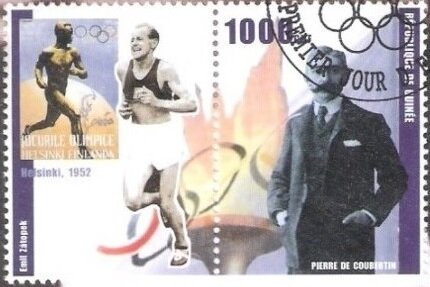 Se-tenant, Emil Zatopek, Cinderellas,  , Athletes, Athletics, Olympic Games, Running