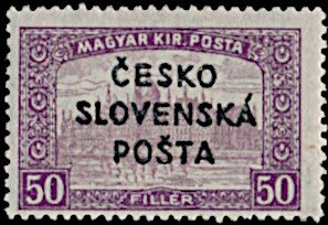 Stamp, Hungarian Parliament Stamp overprinted ČESKO SLOVENSKÁ POŠTA, Czechoslovakia,  