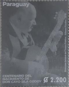 Stamp, Centenary of birth of Cayo Sila Godoy, Musician, Paraguay,  , Musicians