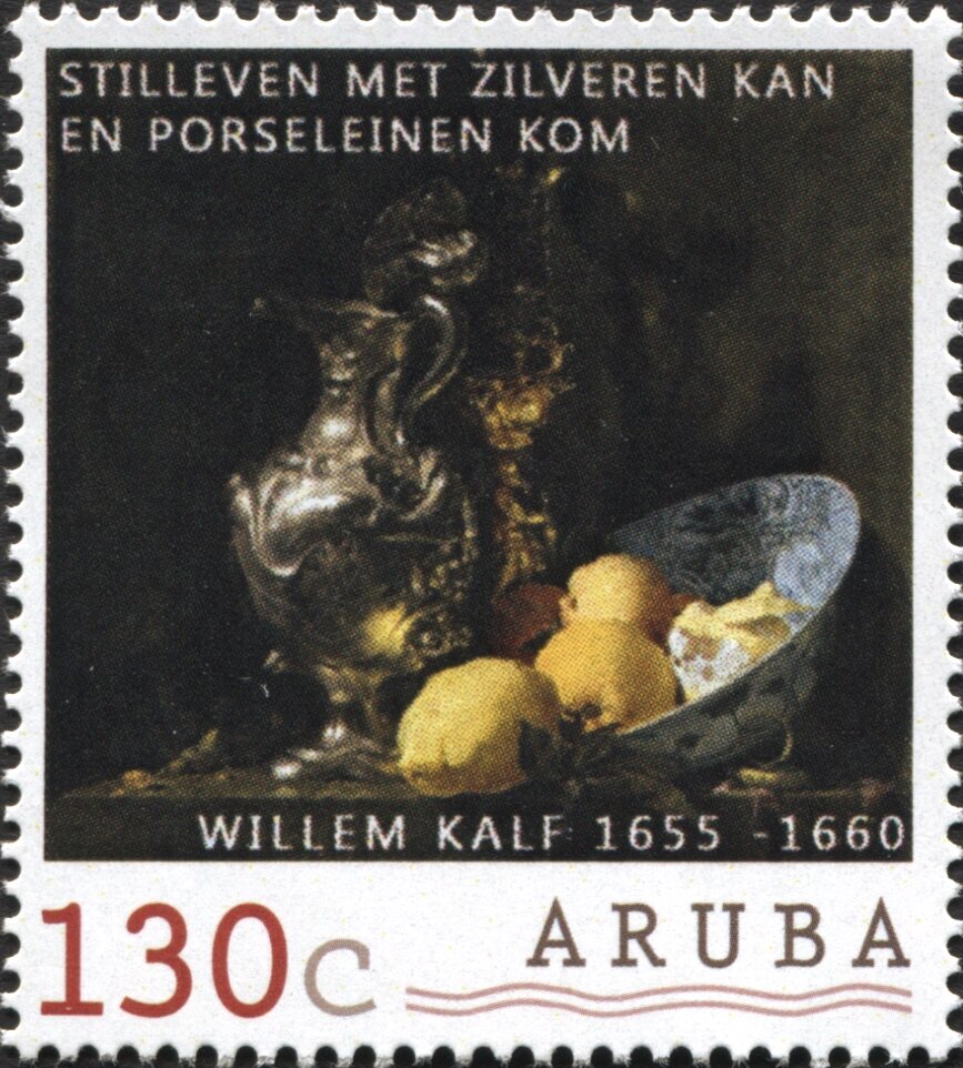 "Still Life with Silver Pot & Porcelaine Jug" (Willem Kalf)