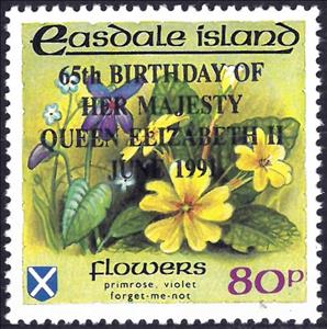 Stamp, Flowers, Cinderellas,  , Flowers, Plants (Flora)