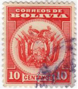 Stamp, New Country emblem, Bolivia,  