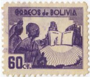 Stamp, Allegory of Free Education, Bolivia,  