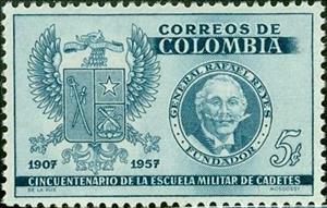 Stamp, Cadet Corps, Colombia,  