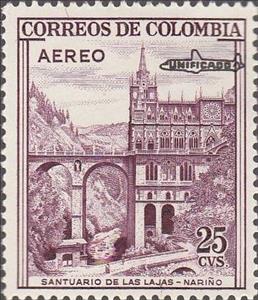 Stamp, Mi.Nr.:830 with Overprint, Colombia,  