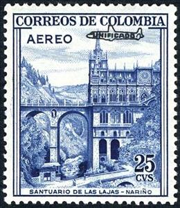 Stamp, Mi.Nr.:831 with Overprint, Colombia,  