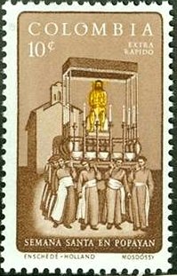 Stamp, Provinces, Colombia,  