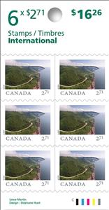 Booklet Pane, Cabot Trail, Cape Breton Island, Nova Scotia, Canada,  , Landscapes