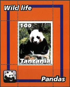 Souvenir Sheet, Pandas, Cinderellas,  , Animals (Fauna), Giant Pandas, Mammals