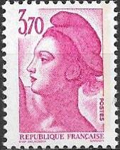 Stamp, Liberty, France,  , Headgear, Women