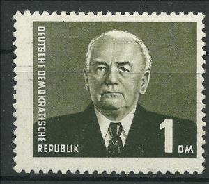 Stamp, State President Wilhelm Pieck, Germany, Democratic Republic,  