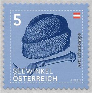 Stamp, Astrachan Cap (Seewinkel, Burgenland), Austria,  , Headgear, Suits and Costumes