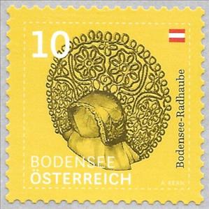 Stamp, Wheel Bonnet (Bodensee, Vorarlberg), Austria,  , Suits and Costumes