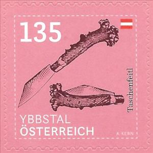 Stamp, Penknife (Ybbstal, Lower Austria), Austria,  , Suits and Costumes, Weapons