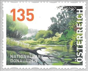 Stamp, Danube Meadow National Park, Austria,  , Landscapes, National Parks