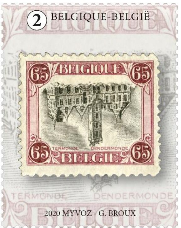 1920 Termonde Town Hall with Inverted Center