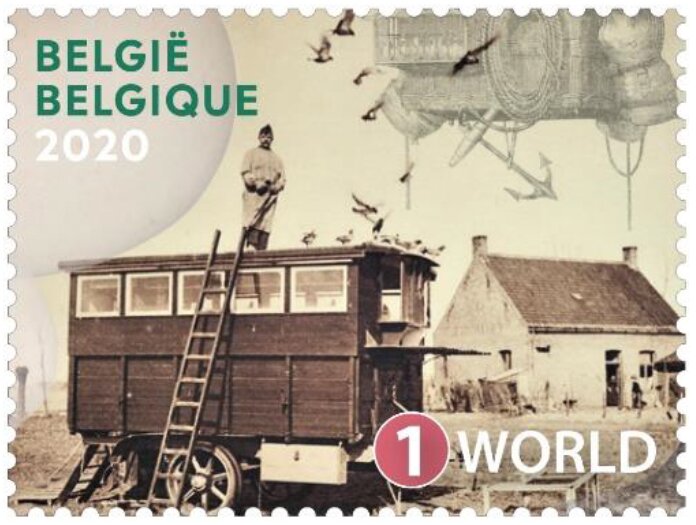 Soldier Releasing Homing Pigeons during World War I