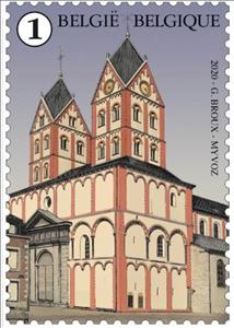 Stamp, Church of Saint Bartholomew, Belgium,  , Churches - Cathedrals - Basilicas - Chapels, Townscapes / City Views
