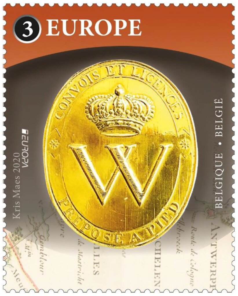 Gold Postal Seal with W and Crown