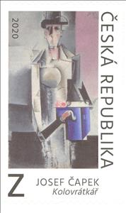 Stamp, "The Organ Grider" by Josef Čapek, Czech Republic,  , Art