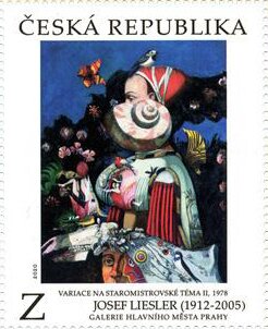 Stamp, Variations on an Old Masters Theme II by Josef Liesler, Czech Republic,  , Art