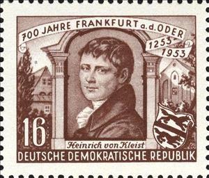Stamp, Von Kleist, Heinrich, Germany, Democratic Republic,  