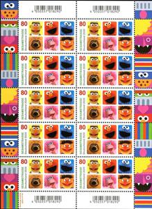 Mini Sheet, Sesame Street, Germany, Federal Republic,  , Puppets, Television